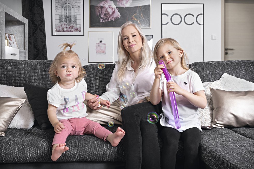 Blogerka Klára s dcerami.