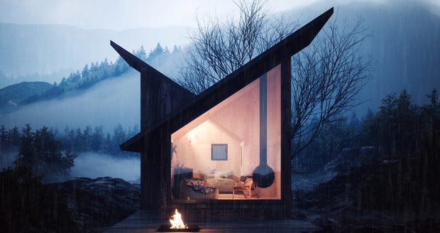 Modulární chata představuje zajímavé řešení ubytování v přírodě
