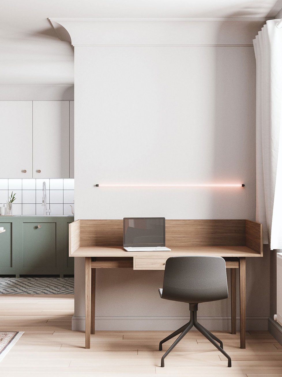 Minimalistický apartmán v Minsku zdobí neutrální barvy a sofistikovaný design