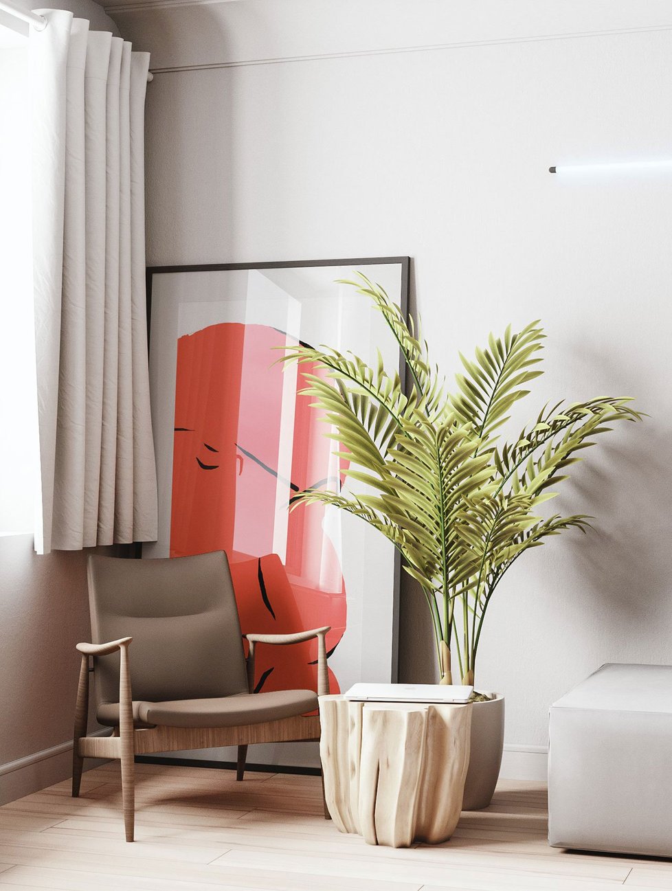Minimalistický apartmán v Minsku zdobí neutrální barvy a sofistikovaný design