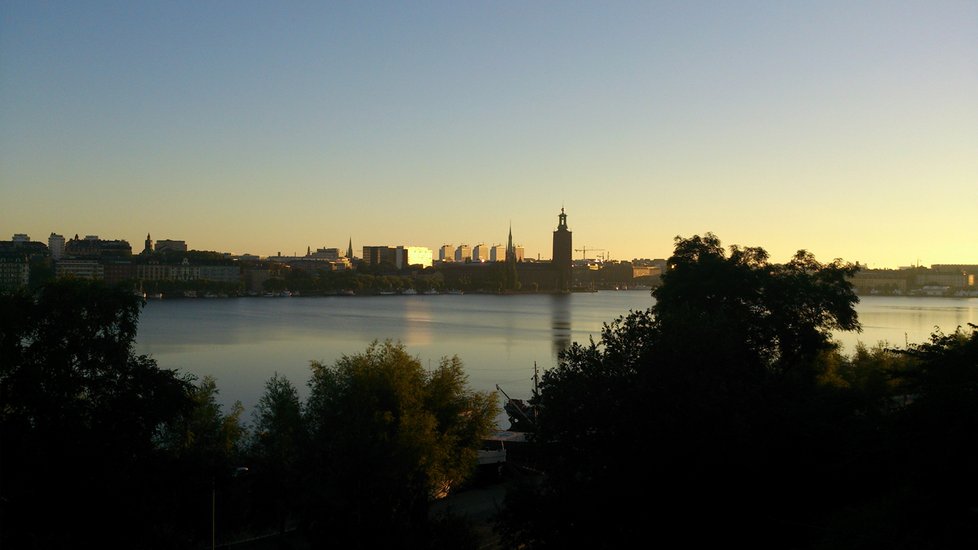 Výhled z okna na Stockholm