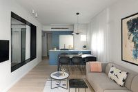 Minimalistický apartmán v centru Tel Avivu zdobí pastelové barvy