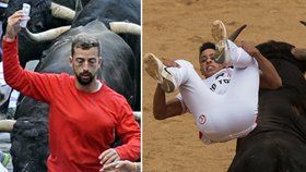 Možná nejriskantnější a nejdražší selfie vyfotil účastník španělského běhu s býky.