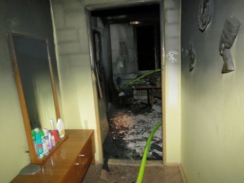 Jediná místnost, která nebyla požárem zasažena, byla předsíň