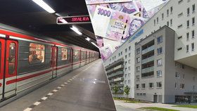 V Praze byty u metra stojí i několik milionů.