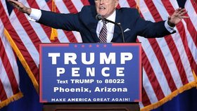 Bývalý newyorský starosta Rudy Giuliani na republikánském nominačním sjezdu