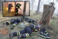 Obří požár na Hodonínsku: Hasiči padají únavou, les stále hoří