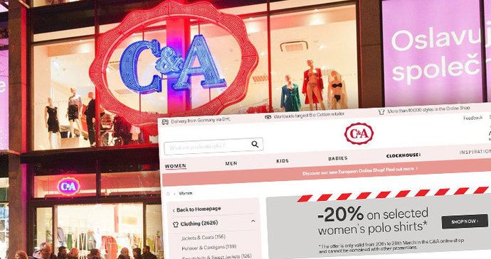 C&A E-Store in der Tschechischen Republik: Modeversand aus Deutschland und alles auf Englisch