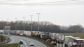 V Eurotunelu stojí auta kolonu i pět hodin. Britové se zásobují kvůli variantě, že krachne jednání s Evropskou unii (12.12.2020)