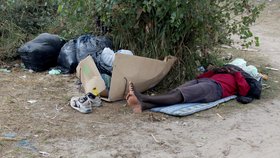 Tábořiště uprchlíků v Calais (září 2021)