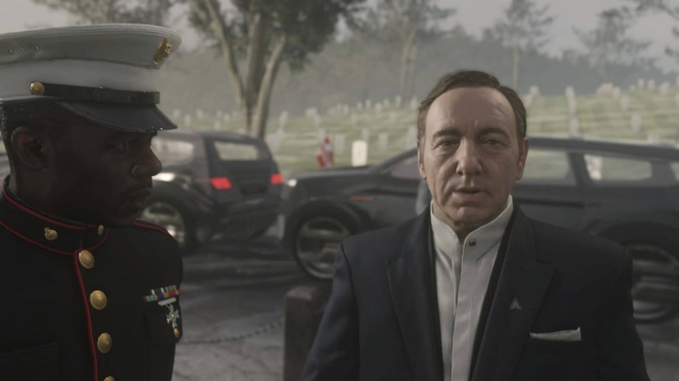 Kevin Spacey hře propůjčil svou podobu i hlas.