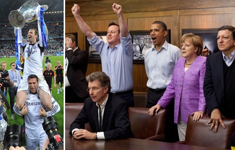 Takhle Cameron a Obama fandili Čechovi: Merkel zplakala nad výdělkem