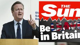 Nejprodávanější britský deník The Sun se rozhodl agitovat za brexit. Proti odchodu Británie z EU je její premiér David Cameron.
