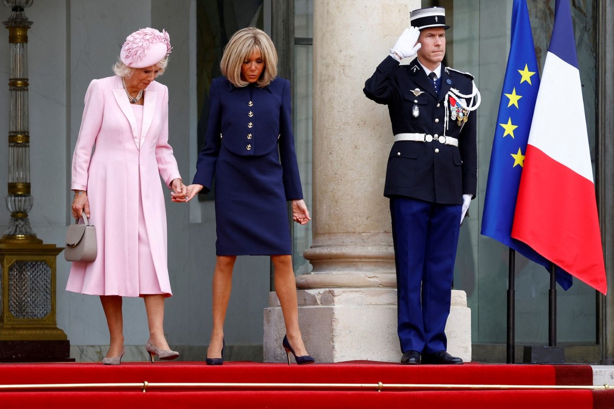 Camilla s první dámou Francie Brigitte Macronovou (20.9.2023)