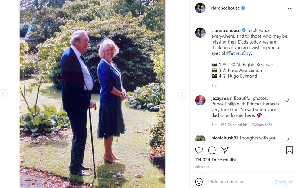 Vévodkyně Camilla se svým otcem