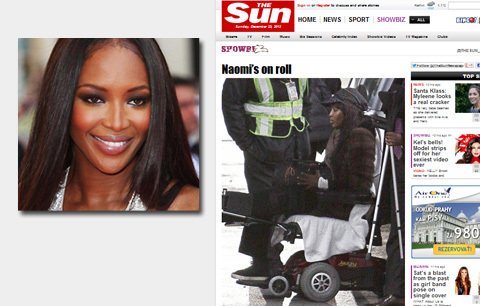 Smůla před Vánocemi: Naomi Campbell skončila na vozíčku!