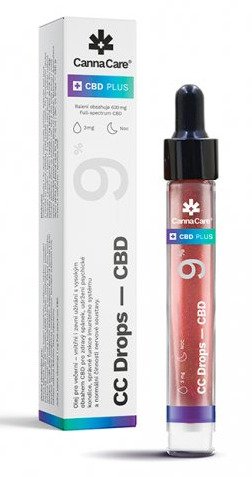 Kapky CC Drops CBD 9 %, CannaCare, 990 Kč (7 ml)