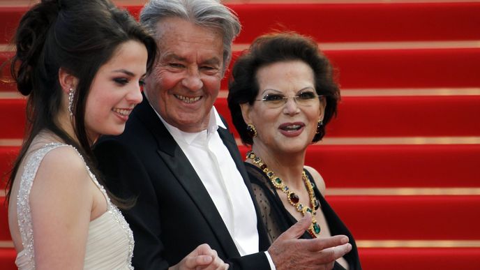 Anouchka Delon, Alain Delon,  Claudia Cardinale