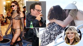 Rozmarné léto v Cannes: Relax u bazénu, líbačka Heidi, polonahá Shayková