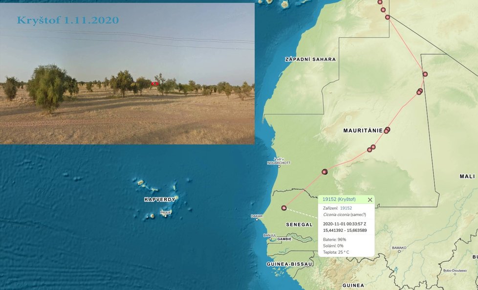 Kryštofova cesta skončila 1. listopadu v Senegalu.