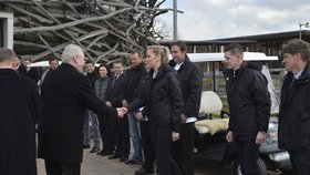 Prezident Miloš Zeman na exkurzi v Čapím hnízdě Andreje Babiše