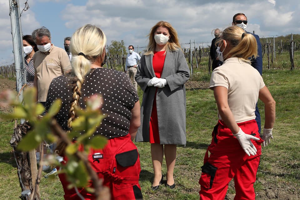 Slovenská prezidentka Zuzana Čaputová během pandemie nezahálí: Kromě politiků přijala lékaře, pracovníky sociálních služeb a vyrazila i mezi lidi.