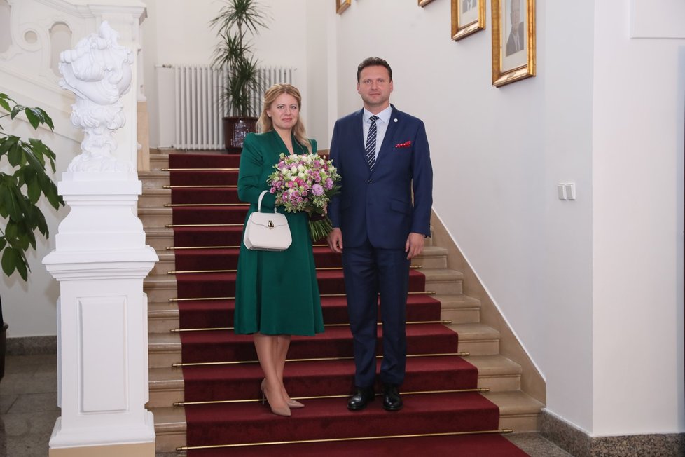 Slovenská prezidentka Zuzana Čaputová se setkala i s předsedou Poslanecké sněmovny Radkem Vondráčkem. (20.6.2019)