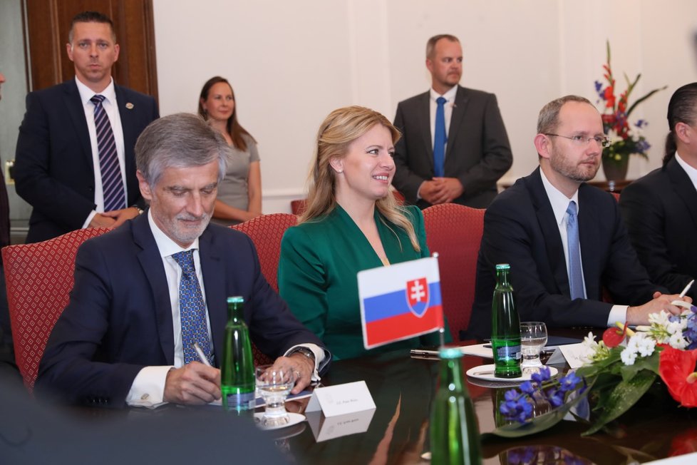 Slovenská prezidentka Zuzana Čaputová v Poslanecké sněmovně. (20.6.2019)