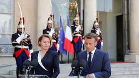 Macron přivítal Čaputovou v Paříži jako symbol sjednocené Evropy (24. 7. 2019)