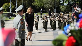 Slovenská prezidentka na bratislavském Slavíně ku příležitosti 76. výročí Dne vítězství (8. 5. 2021)