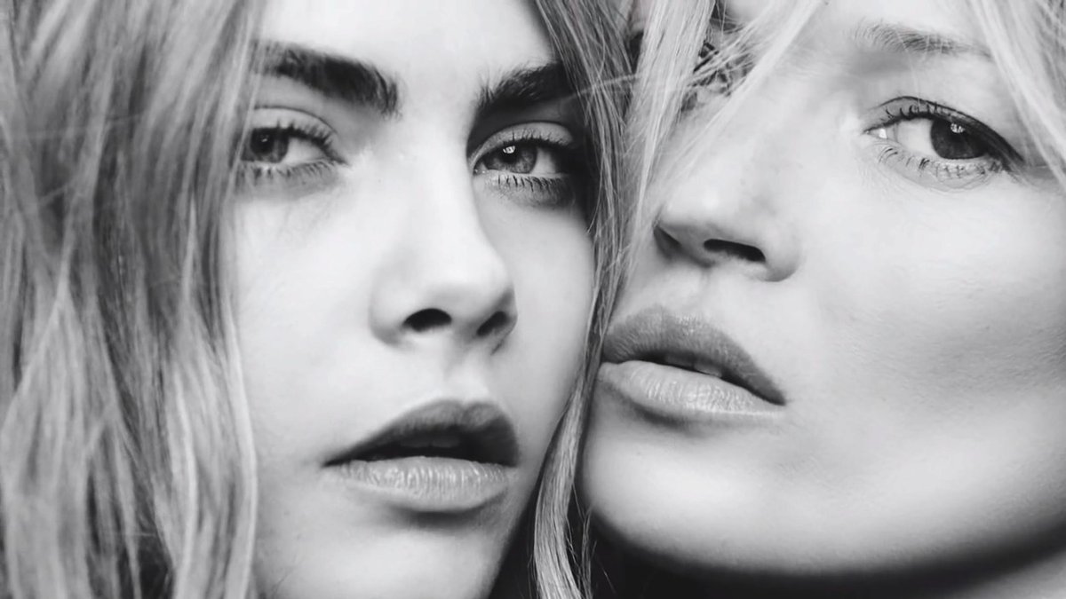 Cara Delevingne a Kate Moss v kampani Burberry