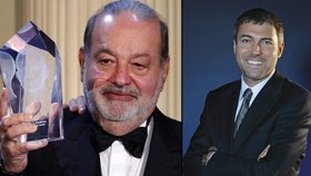 Mexický podnikatel Carlos Slim Helú je podle Forbesu nejbohatším člověkem světa. Český miliardář Petr Kellner (vpravo) skončil na 106. místě.