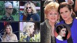 Sbohem, princezno Leio! Meryl Streep, Gwyneth Paltrow, Meg Ryan a další na pohřbu Carrie Fisher