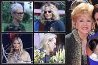 Sbohem, princezno Leio! Meryl Streep, Gwyneth Paltrow, Meg Ryan a další na pohřbu Carrie Fisher