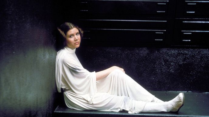Princezna Leia. Carrie Fisherová ve své nejslavnější roli.