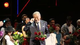 Karel Gott na premiéře Premiéra muzikálu Času růží
