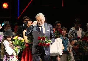 Karel Gott na premiéře Premiéra muzikálu Času růží