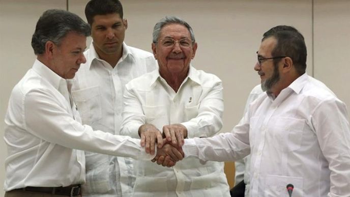 Mírové rozhovory kolumbijské vlády a FARC se vedly na Kubě.