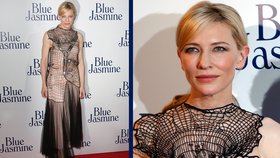 Tak tohle nevyšlo! Oscarová Cate Blanchett (44) se oblékla do pavučiny