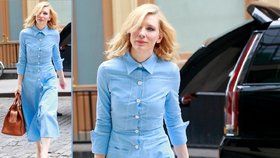 Styl podle celebrit: Cate Blanchett oblékla podzimní džínové šaty