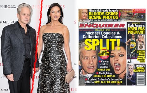 Rozchod páru snů? Michael Douglas a Catherine Zeta-Jones se prý rozvádí