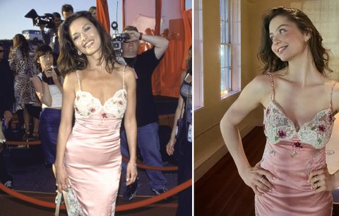 Dcera Catherine Zeta-Jonesové: Vytáhla máminy 25 let staré šaty!