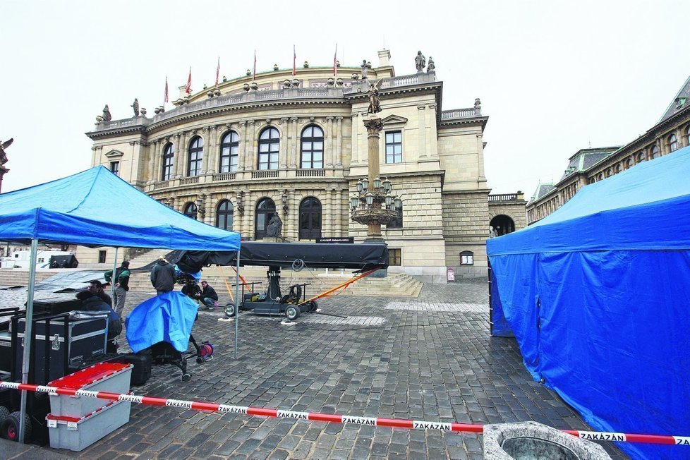 Zábor filmařů se městské policii zprvu nelíbil