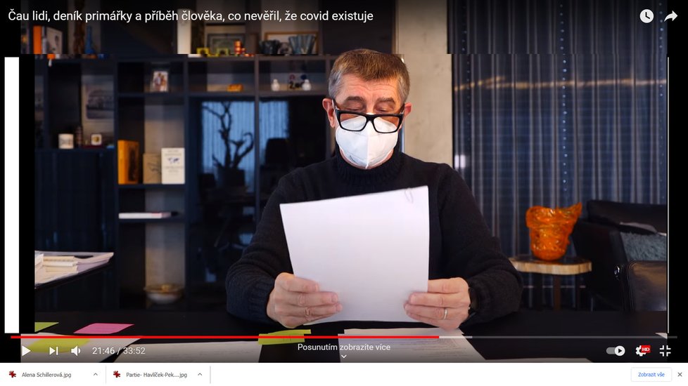 Premiér Andreje Babiš ve svém pravidelném nedělním hlášení &#34;Čau lidi&#34; (17. 1. 2021)