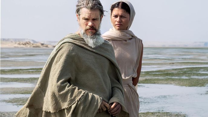Matt Damon (Odysseus)a čím dál oblíbenější americká herečka Zendaya (bohyně Athéna) Matt Damon (Odysseus)a čím dál oblíbenější americká herečka Zendaya (bohyně Athéna)