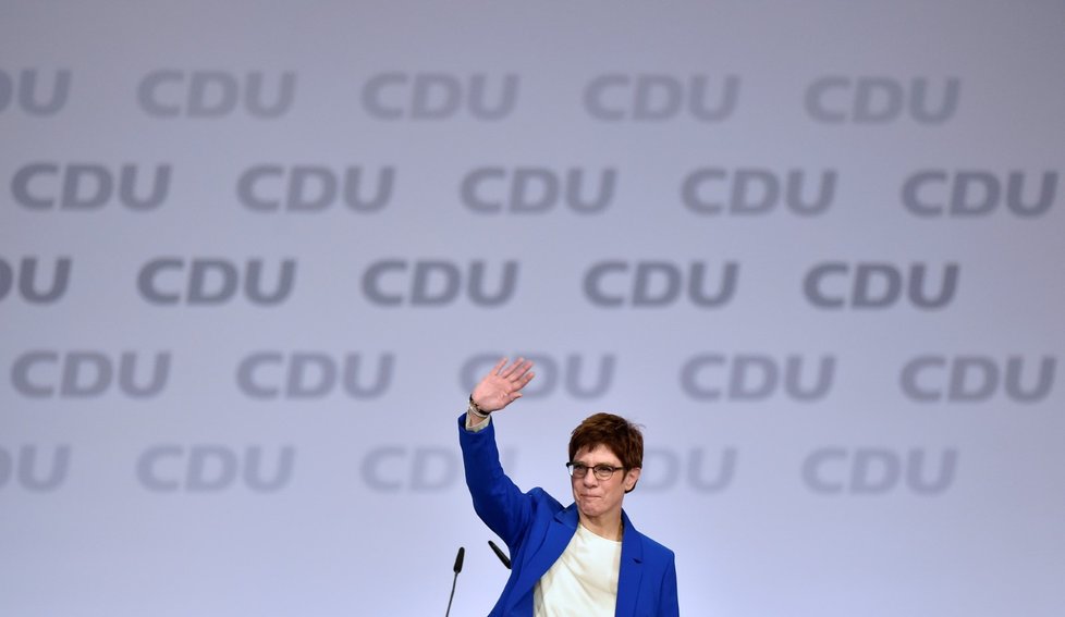 Annegret Krampová-Karrenbauerová na sjezdu německé vládní strany CDU v Lipsku (21. 11. 2019)