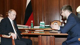 Vladimir Putin a Ramzan Kadyrov v Moskvě, 2008.