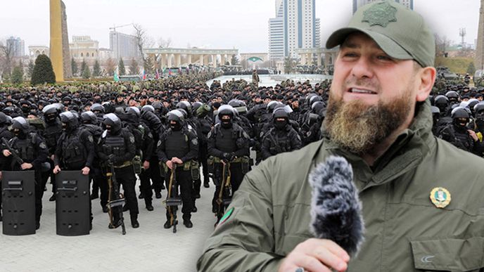 Vůdce Čečenců Ramzan Kadyrov a jeho jednotky vyrazili na pomoc Putinovi