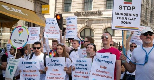 Protesty proti zatýkání homosexuálů v Čečensku