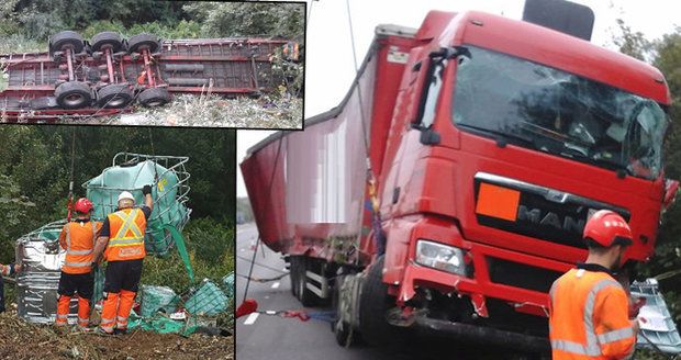 Český kamioňák se vyboural v Anglii: Z nákladu mu vytekly tisíce litrů hořlaviny 